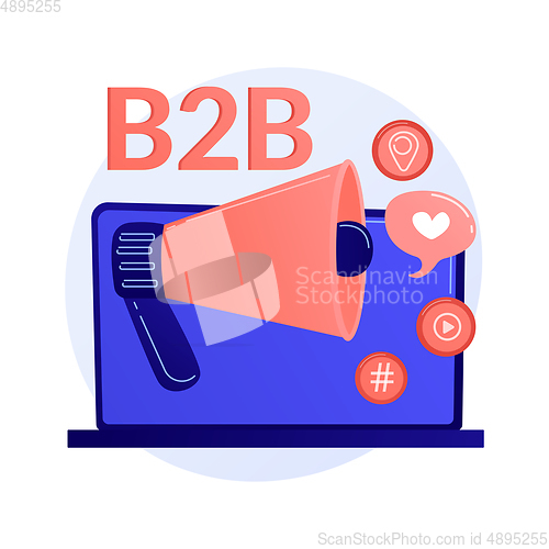 Image of B2B marketing vector concept metaphor