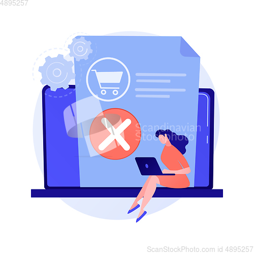 Image of Removing goods from basket vector concept metaphor.