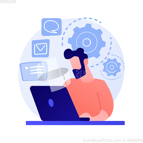 Image of Office worker vector concept metaphor