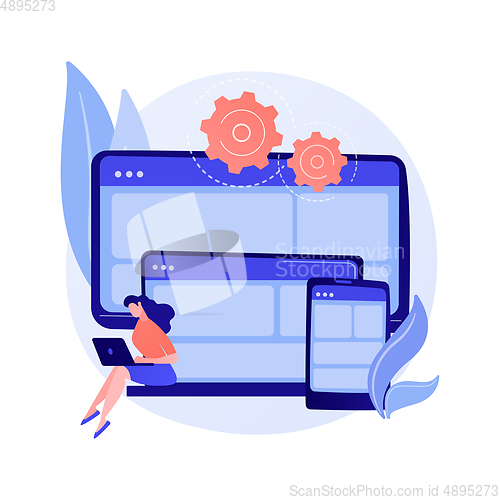 Image of Website building vector concept metaphor