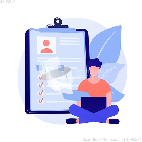 Image of Online recruitment vector concept metaphor