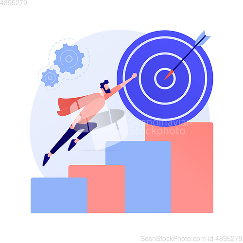 Image of Reaching goal vector concept metaphor