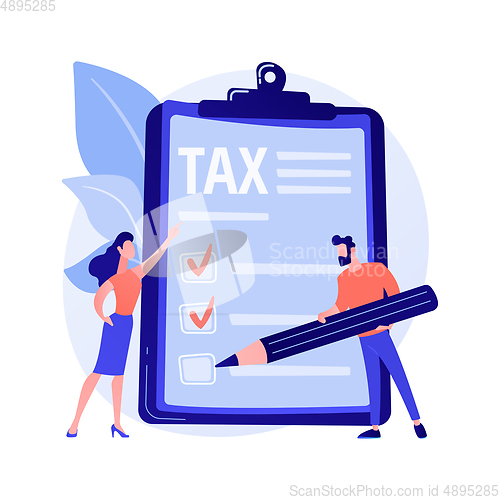 Image of Tax form vector concept metaphor