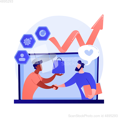 Image of Customer relationship management vector concept metaphor