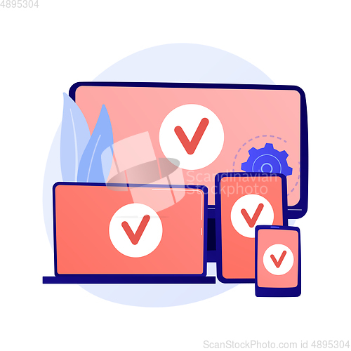 Image of Cross platform devices vector concept metaphor