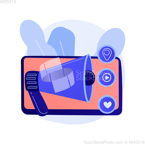 Image of Social media notification vector concept metaphor.