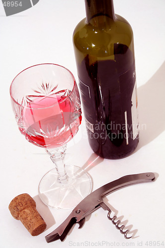 Image of bottle with a glass of wine