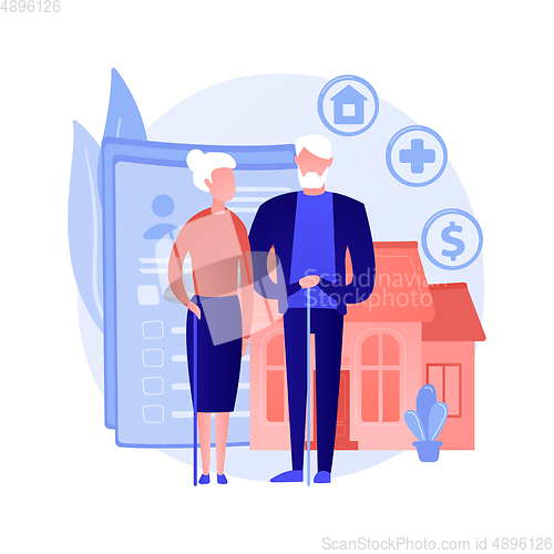 Image of Retirement estate planning vector concept metaphor