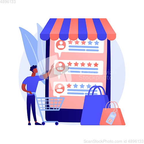 Image of Seller reputation system vector concept metaphor