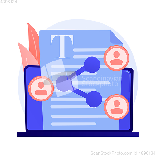 Image of Shared document vector concept metaphor