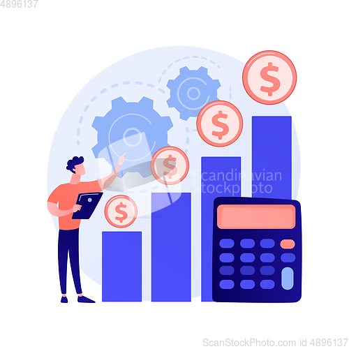 Image of Income increasing vector concept metaphor