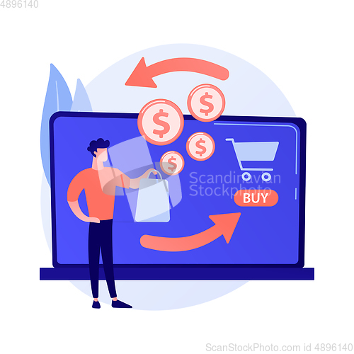 Image of Cashback service vector concept metaphor