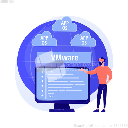 Image of Cloud information storage vector concept metaphor