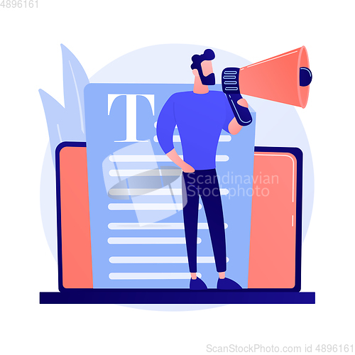 Image of Content and mass media marketing vector concept metaphor.
