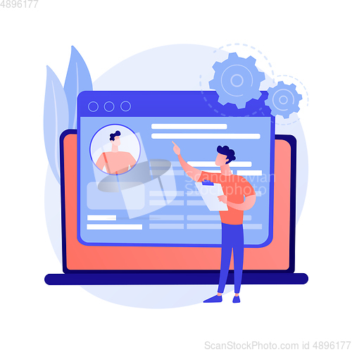 Image of Competent resume writing vector concept metaphor