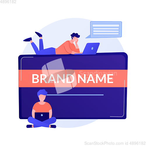 Image of Brand name innovation vector concept metaphor