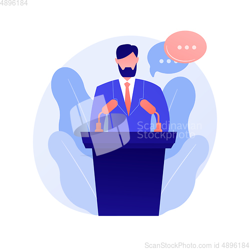 Image of Business conference, corporate presentation vector concept metaphor.