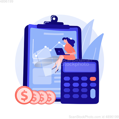 Image of Financial audit vector concept metaphor