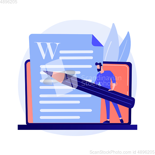 Image of Creative content writing vector concept metaphor.