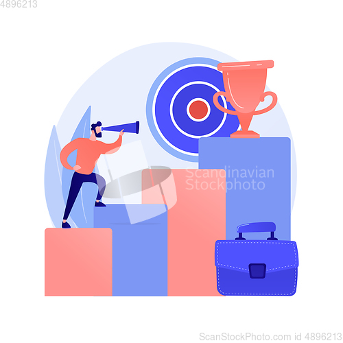 Image of Ambitious business plans vector concept metaphor