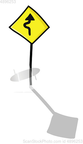 Image of Road sign, vector or color illustration.