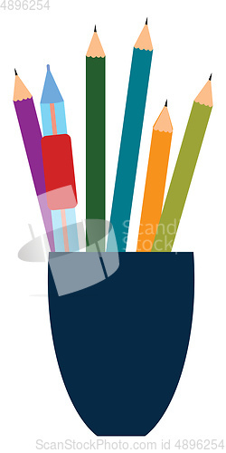 Image of Image of color pencils, vector or color illustration.