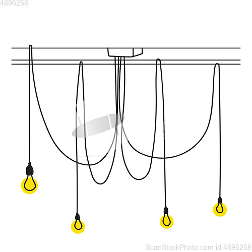 Image of A Lamp for home décor, vector or color illustration.