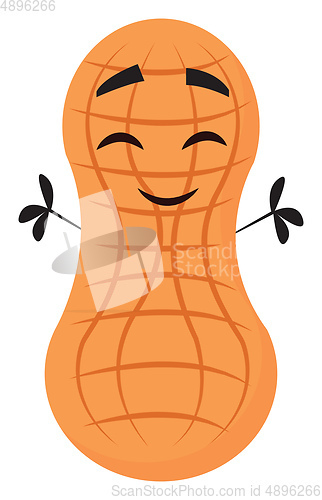 Image of Smiley face nut, vector or color illustration.