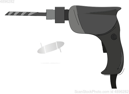 Image of Image of drill, vector or color illustration.