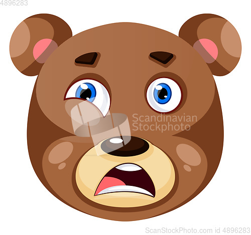 Image of Bear is feeling disappointed, illustration, vector on white back