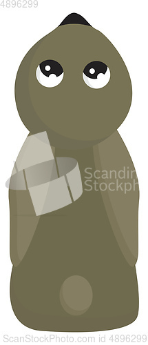 Image of A sitting rabbit, vector or color illustration.