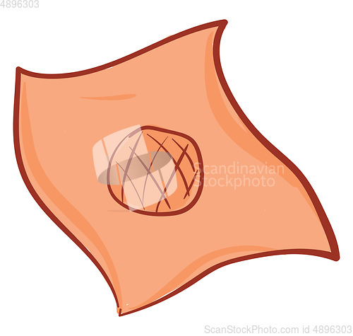 Image of Orange blanket, vector or color illustration.