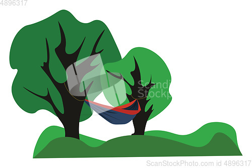 Image of Hammock, vector or color illustration.