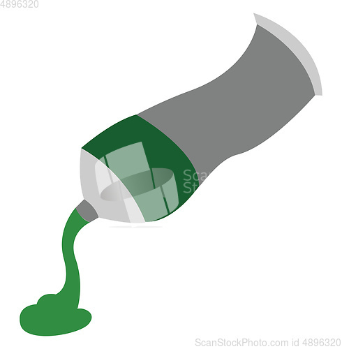 Image of Green oil color, vector or color illustration.