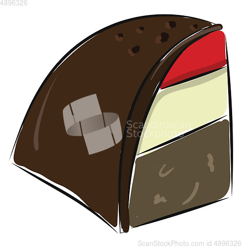 Image of Image of a piece of cake, vector or color illustration.