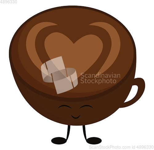 Image of Image of coffee love - cup of coffee, vector or color illustrati