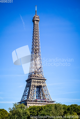 Image of Eiffel Tower view from the Seine, Paris