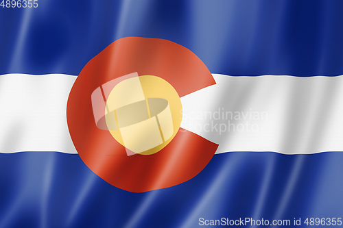 Image of Colorado flag, USA