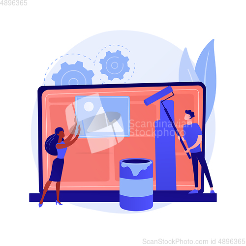 Image of Graphic design video tutorial vector concept metaphor.