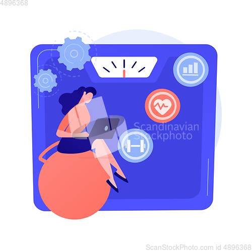 Image of Fitness software vector concept metaphor