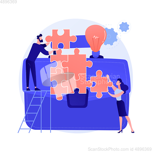 Image of Workplace collaboration vector concept metaphor