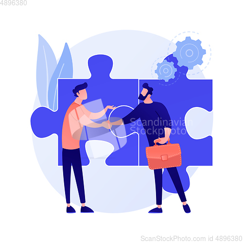 Image of Partnership and collaboration vector concept metaphor