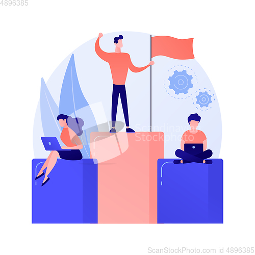 Image of Leadership and success vector concept metaphor