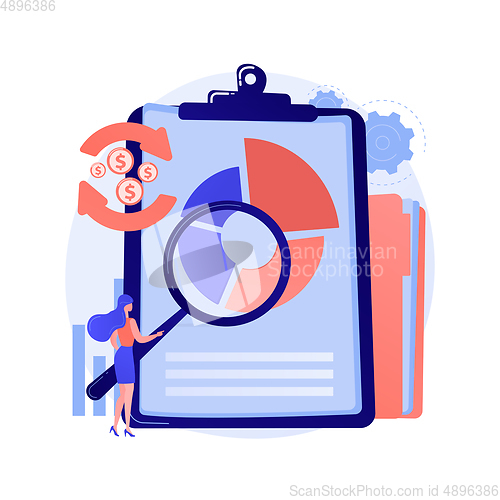 Image of Financial analysis vector concept metaphor