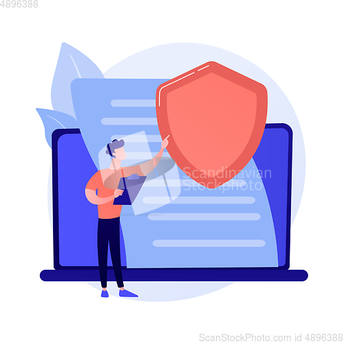 Image of Cyber insurance vector concept metaphor