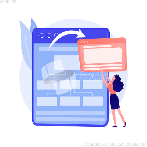 Image of Cloud computing service, web hosting vector concept metaphor.