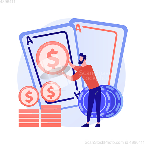 Image of Gambling winnings vector concept metaphor.