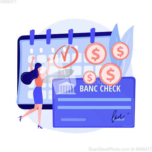 Image of Bank check vector concept metaphor