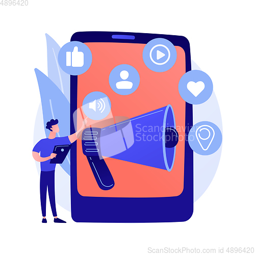 Image of SMM marketing management vector concept metaphor