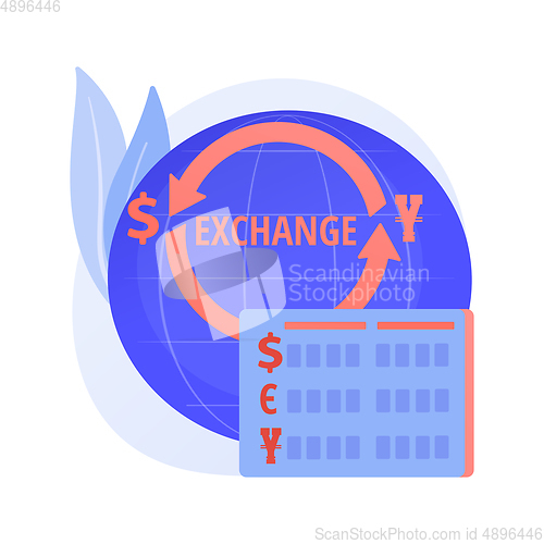 Image of Currency exchange vector concept metaphor